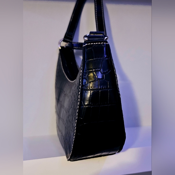 Nine West- Black Leather Sholder Bag - Picture 3 of 8